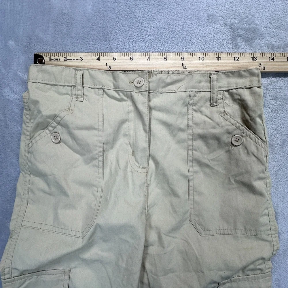 NYC Cargo Pants Girls Medium 12 Beige Cotton Utility Outdoor Travel High Rise